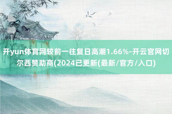 开yun体育网较前一往复日高潮1.66%-开云官网切尔西赞助商(2024已更新(最新/官方/入口)