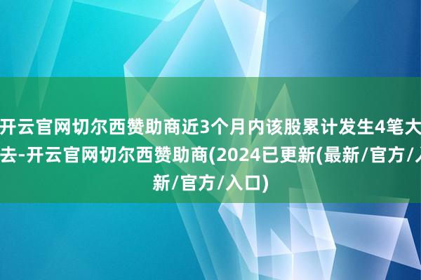 开云官网切尔西赞助商近3个月内该股累计发生4笔大量来去-开云官网切尔西赞助商(2024已更新(最新/官方/入口)