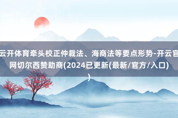 云开体育牵头校正仲裁法、海商法等要点形势-开云官网切尔西赞助商(2024已更新(最新/官方/入口)