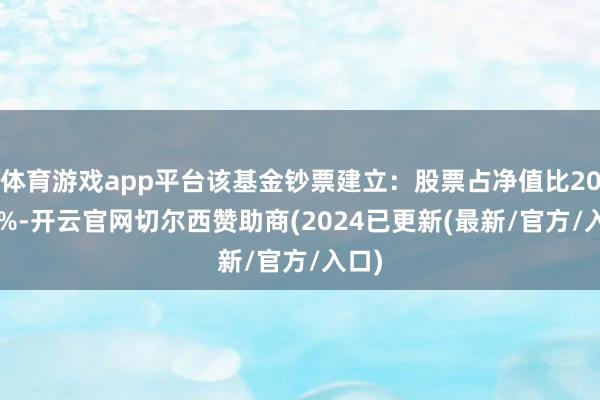 体育游戏app平台该基金钞票建立：股票占净值比20.27%-开云官网切尔西赞助商(2024已更新(最新/官方/入口)