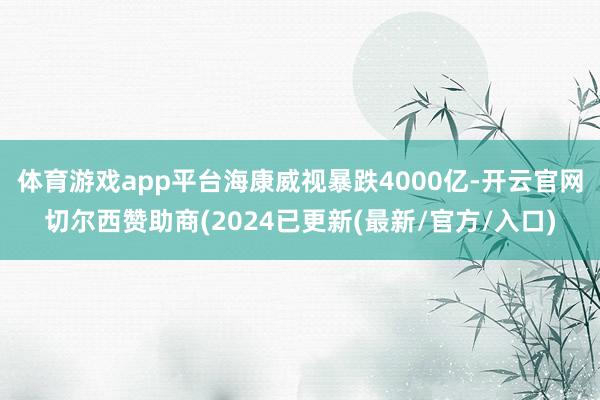 体育游戏app平台海康威视暴跌4000亿-开云官网切尔西赞助商(2024已更新(最新/官方/入口)